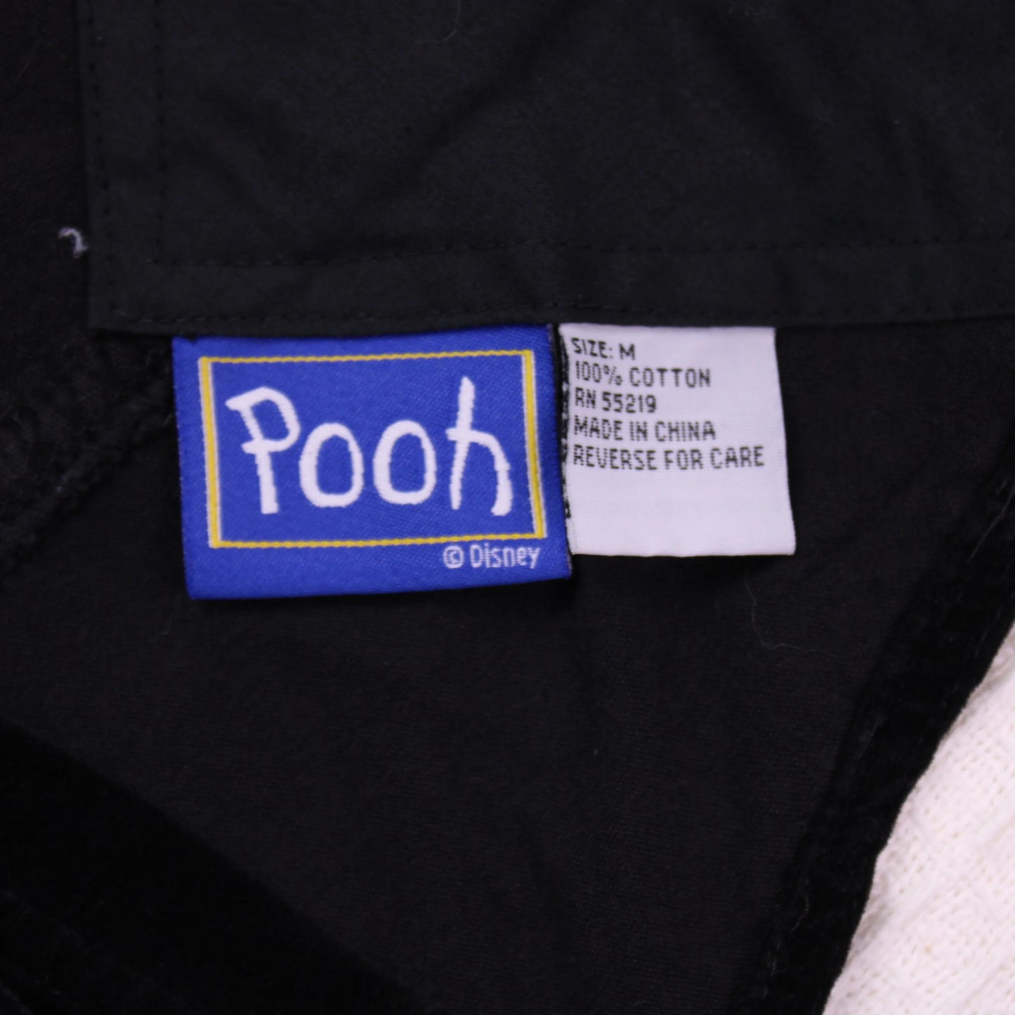 Pooh - Vintage - Black Velvet Overalls featuring Pooh and Tiger- Size M