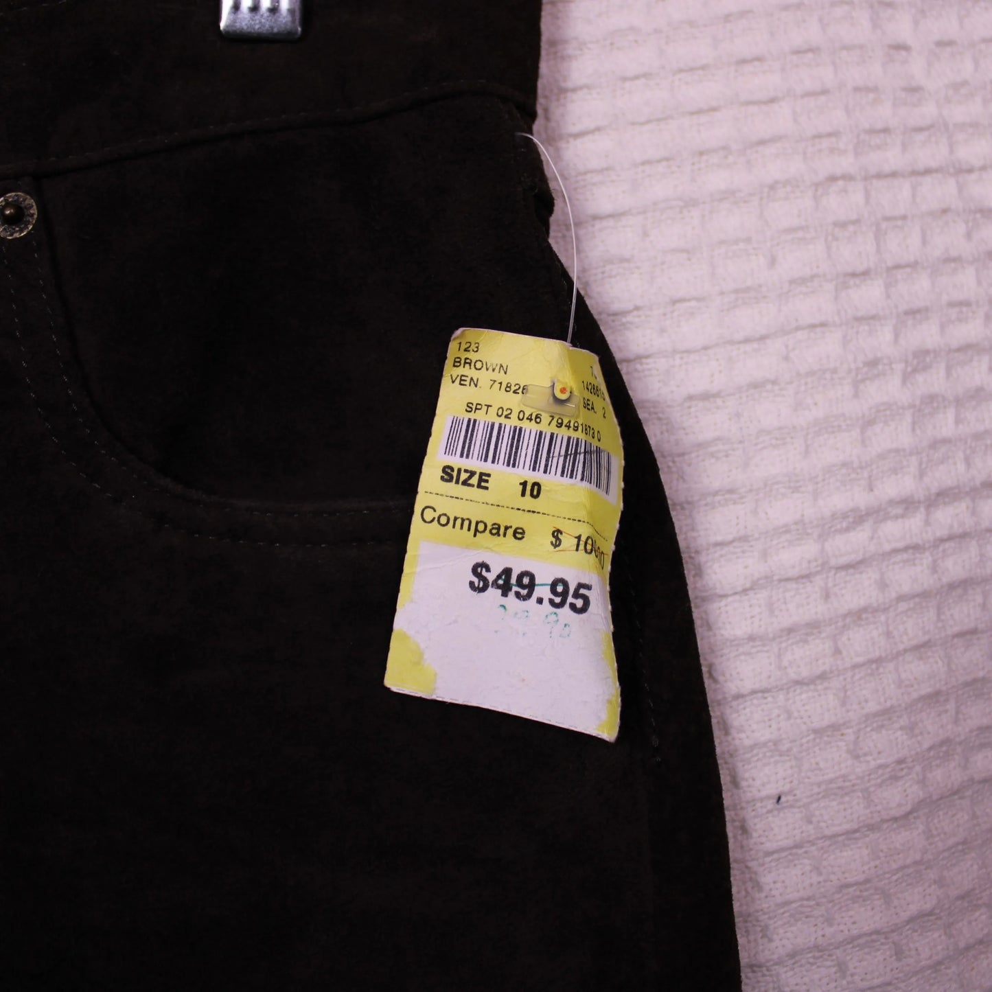 Drum Rye - Vintage - Dark Brown Suede Leather Jeans - Size 29