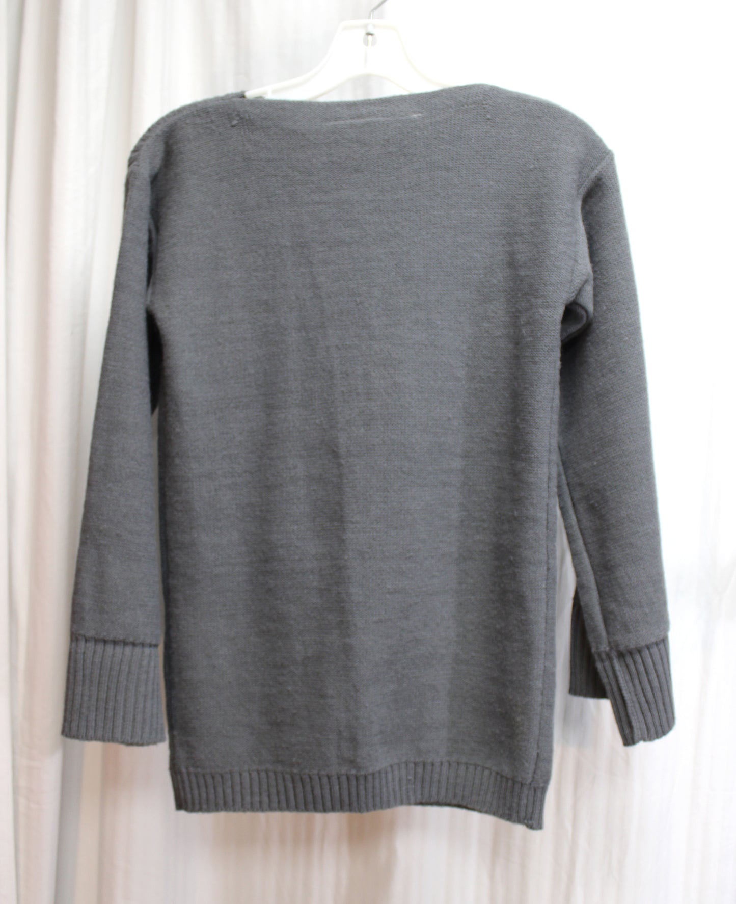 Vintage - Albee - Unique Ribbed Knit Detailing Pullover Sweater w/ Front Pockets - Size M