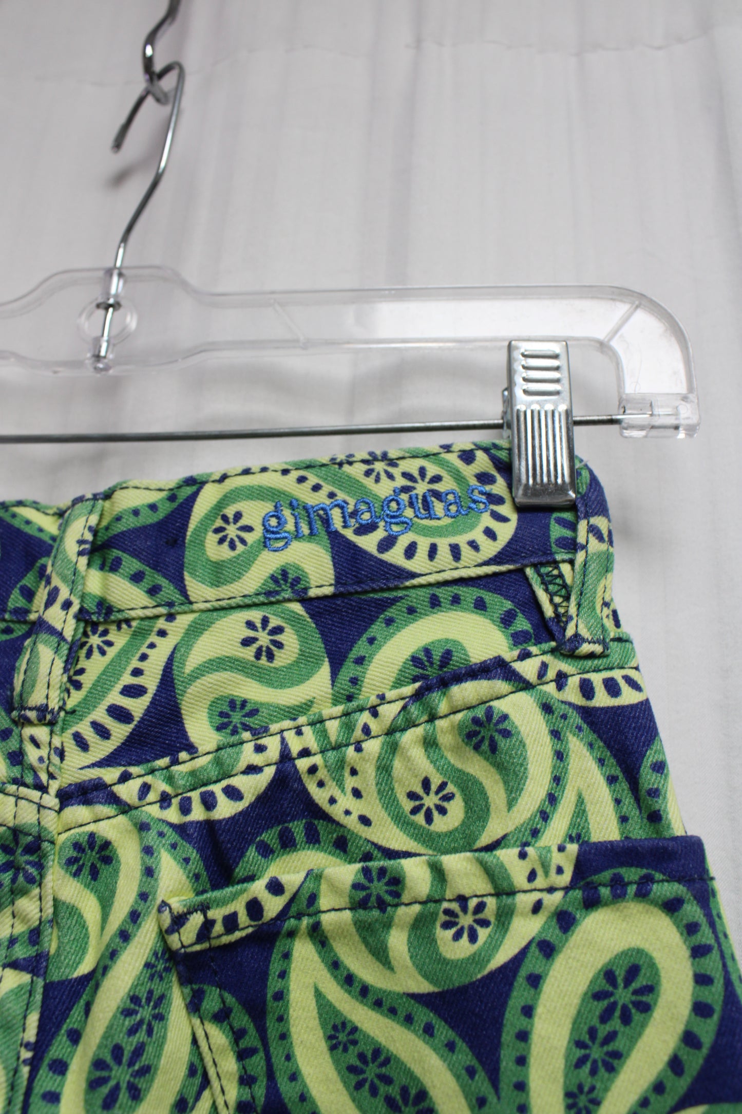 Gimaguas Aletta - Yellow and Green Paisley Jeans - Size "34"