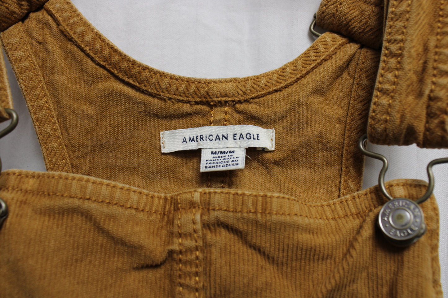 American Eagle Outfitters - Corduroy Jumper Overall Mini Dress - Size "M"