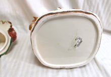 Load image into Gallery viewer, Vintage Fitz &amp; Floyd - Ceramic &quot;Forest Festival&quot; Santa Playing Guitar w. Woodland Animals - Cookie/Candy Jar
