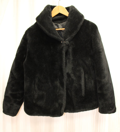 Vintage- Imperial O'llegro by Sportowne - Black Faux Fur Coat (See Measurements - 15