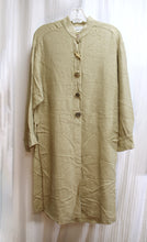 Load image into Gallery viewer, Vintage - Essay Petites by Sharon Anthony - Rayon/Flax, Lightweight Natural Long Tunic Jacket w/ Artisan Buttons - Size 6 (see Measurements)
