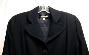 Vintage - A'GI Brooks - Black Rounded Lapel w/ Unique Buttons Partial Peplum Blazer - Size M