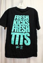 Load image into Gallery viewer, Tits (Two in the shirt) x Bobby Fresh - Fresh Kicks Fresh Tits 2-Sided T-Shirt - Size M