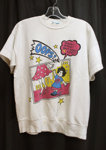 Vintage 80's - Chic (brand) Pop Cartoon "OOPS!, Mommy, Mommy I want More Candy!" Short Sleeve Sweatshirt  - Size S