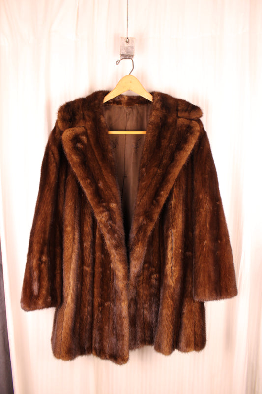 Vintage - Dark Mink Coat - Damaged