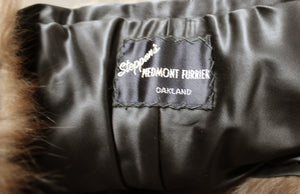 Vintage - Steppards Piedmont Furrier (Oakland, Ca.) Black Velvet & Fox Fur Stole