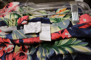 Vintage - Pussers West Indies - 100% Silk Tropical Print Cropped Pants - Size L