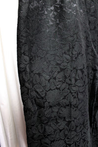 Vintage - Fritzi of California - Black Leaf/Floral Jacquard  Pants - See Measurements 22" Waist