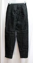 Load image into Gallery viewer, Vintage - Fritzi of California - Black Leaf/Floral Jacquard  Pants - See Measurements 22&quot; Waist