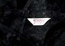 Load image into Gallery viewer, Vintage - Fritzi of California - Black Leaf/Floral Jacquard  Pants - See Measurements 22&quot; Waist