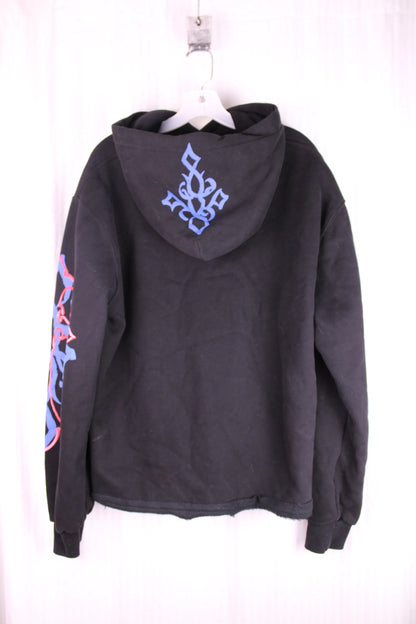 Heart Cold - Skull crusher, “𝕾𝖐𝖚𝖑𝖑 𝖈𝖗𝖚𝖘𝖍𝖊𝖗”, Black Hoodie - Size XXL