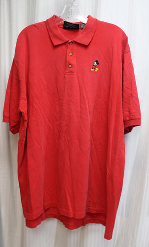 Men's - Vintage 90's - Disney Originals - Red Mickey Mouse Embroidered Polo Shirt - Size XXL