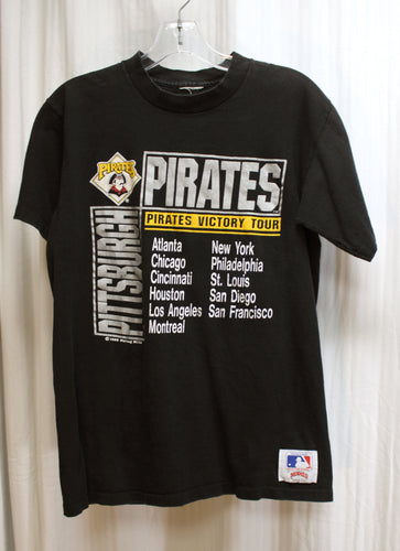 Vintage 1989 (Single Stitch) - Pittsburgh Pirates, Pirates Victory Tour- Nutmeg Mills T-Shirt - Size M