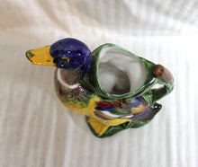Load image into Gallery viewer, Vintage -  F. Mendez Caldas (Portugal) Glazed Ceramic Mallard Duck w/ Cat Tail Pitcher 10.5&quot;h