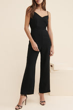 Load image into Gallery viewer, Maeve (Anthropologie) - Black Adjustable Spaghetti Strap Jumpsuit - Size 8 (w/ tags)
