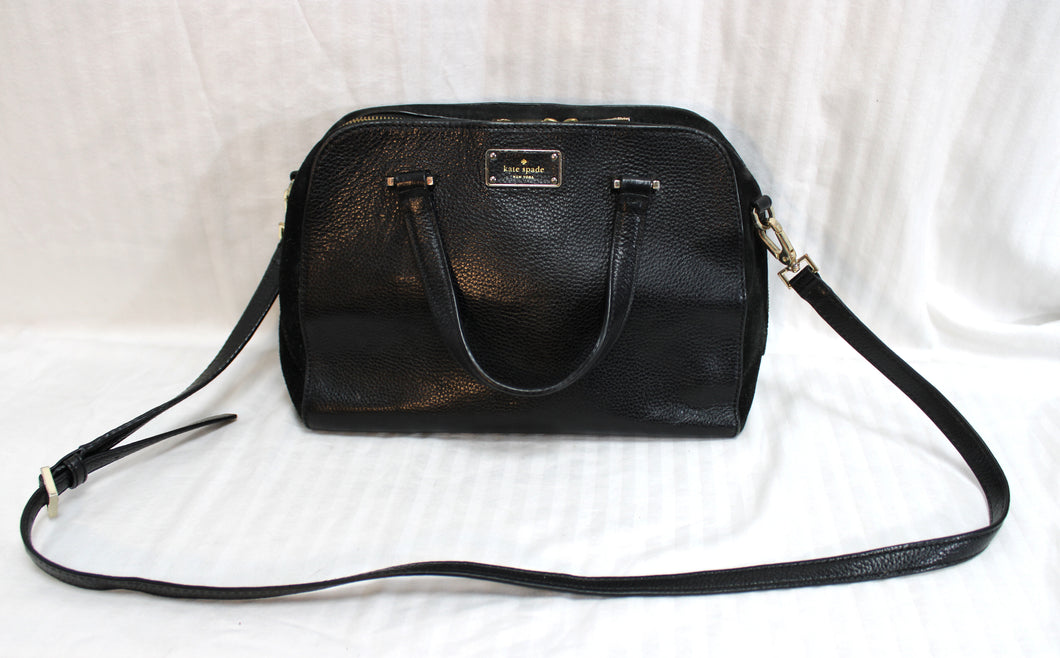 Kate Spade - Black Satchel Handbag w/ Adjustable Removeable Shoulder Strap