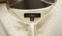 Load image into Gallery viewer, Lulus - Ivory - Polka Dot Chiffon, Long Sleeve Short Dress - Size XS