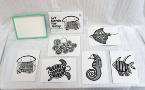Wee Gallery - Art Cards for Baby - Sea Collection - 6 High Contrasts Animal Art Cards