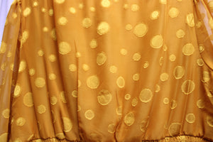 NY Collection - Polka Dot  Texture Chiffon, Cross Front Ruffle, Smocked Waist Dress - Size XL PETITE (w/ TAG)