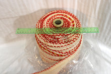 Load image into Gallery viewer, Large Spool of Vintage Soft Woven trim, Natural w/ Yellow &amp; Red- 1.5&quot; Wide