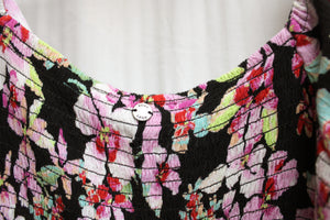 Roxy - "On Holiday" Lightweight Empire Waist Floral, Smocked Back Maxi Dress - Size Small  (w/ Tags)