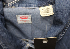 Levi's - Chambray Weight Denim, Long Sleeve Midi, Snap Front Shirt Dress - Size 3X (w/ Tag)