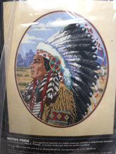 Load image into Gallery viewer, Vintage 1992 - Dimensions Needlepoint-  &quot;Native Pride&quot; Needlepoint Kit for 15x18&quot; Frame
