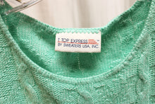 Load image into Gallery viewer, Vintage - T Top Express by Sweaters USA - Pastel Mint Green - Pullover Cable Knit Sweater Vest - Size M