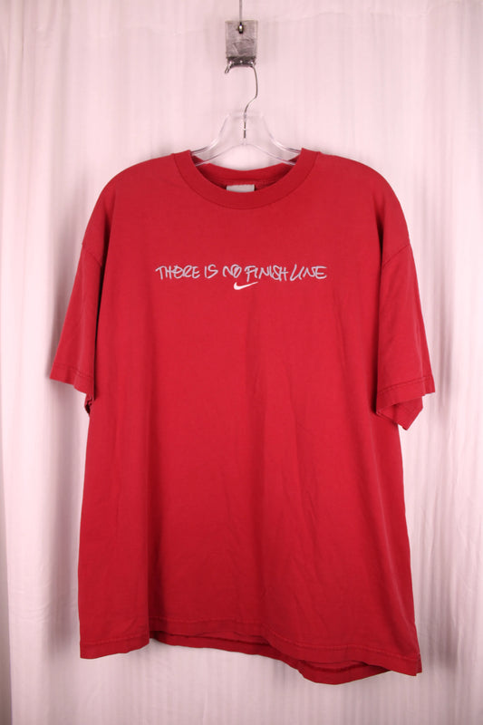 Nike - "There is no finish line" Embroidered T-shirt - Size "XL"