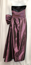 Load image into Gallery viewer, Vintage 1960&#39;s - Victoria Royal Ltd. Designed by Bill Haire - Purple Formal Dress w/ Hand Beaded Velvet Bodice &amp; Side Bow - Size 4 (Vintage - see Measurements)