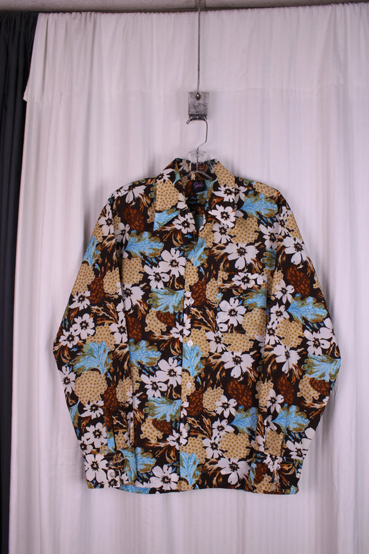 Joel California - Floral Print Button-Up Shirt - Size M