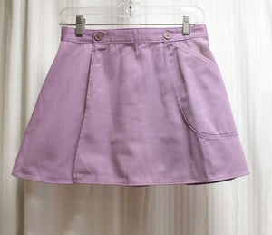 Vintage - Cal Sport - Lavender Wrap Front Tennis Skirt - Size 10 (26" Waist)