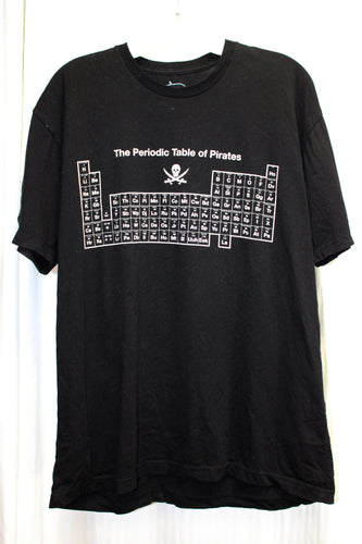 The Periodic Table of Pirates - Black t-Shirt - Size XL