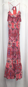Gap - Paisley Print, Tie Back Adjustable Racerback, Ruffle & Flowy tie Belt Waist, Midi Dress - Size S (w/ Tag)