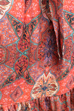 Load image into Gallery viewer, Gap - Paisley Print, Tie Back Adjustable Racerback, Ruffle &amp; Flowy tie Belt Waist, Midi Dress - Size S (w/ Tag)