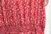 Load image into Gallery viewer, Sam and Jess - Red &amp; white Floral Ruffle Tiered Maxi Dress - Size XL