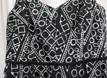 Load image into Gallery viewer, Banana Republic - Soft Black Embroidered Geometric Eyelet Fit &amp; Flare Dress - Size 2 PETITE