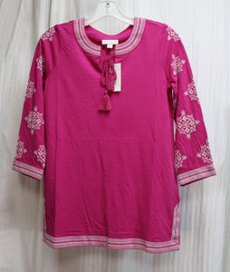 Ellison - Sheer Floral High Low Oversized Button Up Shirt - Size M