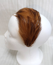 Load image into Gallery viewer, Vintage - Brown Feather Half Hat Chignon Band