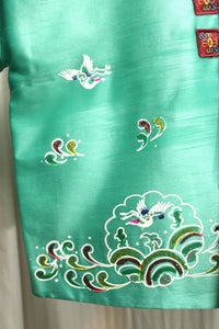 Tavik - Green Sleeveless Hidden Button Placket Tie Belt Dress w/ Pockets - Size S