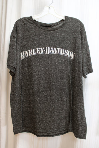 Harley Davidson, Honolulu Hawaii 2- Sided Black Heathered T-Shirt 2013 - Size XL