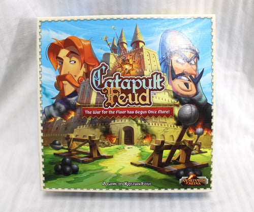 Catapult Feud - Vesuvius Media - Boardgame (Parts, Missing Catapults)