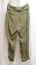 Load image into Gallery viewer, Anthropologie, Cartonnier - High Waisted Cuffed Hem Khaki Green Tie Waisted Pants - Size 0 Petite