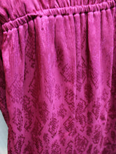 Load image into Gallery viewer, Michael, Michael Kors - &quot;Deep Fuchsia&quot; - Lightweight Reptile Satin Jacquard  Faux Wrap Dress - Size M (w/ Tags)