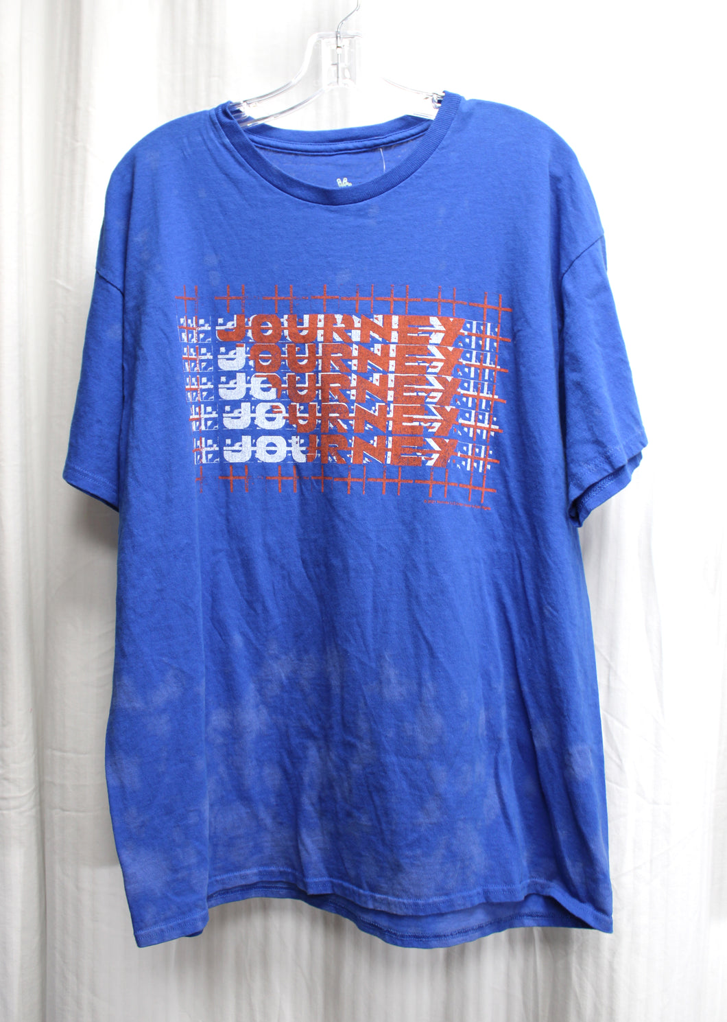Journey - 2 Sided - Retro 1981 Don't Stop Belivin' - Blue T Shirt - Junk Food Clothing Los Angeles -(Choose Size) w/ TAGS