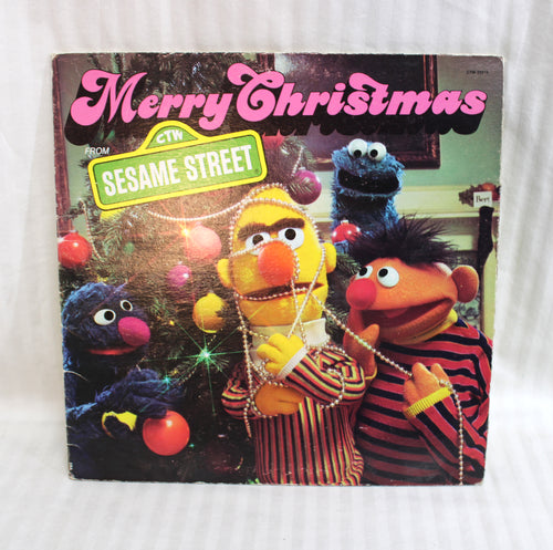 Vintage 1975 - Merry Christmas - Sesame Street- Gatefold- Children's Television Workshop - Vinyl Record