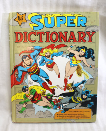 Vintage 1978- the Super Dictionary, Warner Education DC Comics - Hardback Book
